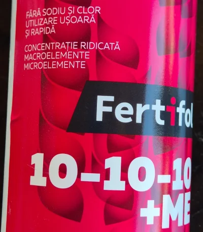 Fertifol 10-10-10 +ME îngrășământ foliar lichid NPK pentru cereale, legume și pomi fructiferi – detaliu etichetă