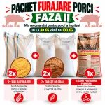 Pachet Furaje Porci la Îngrășat FAZA 2 | (40–100 kg) | 2x Mălai + 2x Tărâțe + 1x Sano Protamino Premium - imagine 3