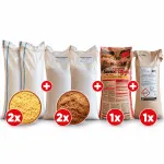 Pachet Purcei FAZA 1 | 2x Mălai Furajer 30kg + 2x Tărâțe de Grâu 20kg + Sano Piggi 25kg + Acidifiant SanoCid 1kg